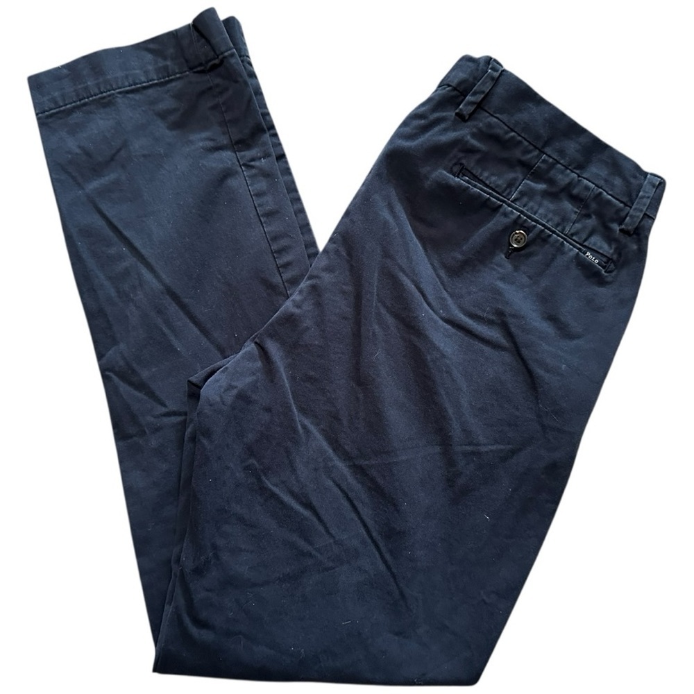 Polo Ralph Lauren 34 x 32 Aviator Navy Blue Stretch Slim Fit Stretch Chino Pants - Picture 5 of 10